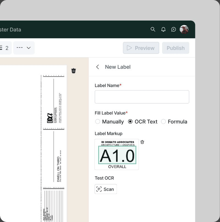 Scanning a marked region to verify the extracted value